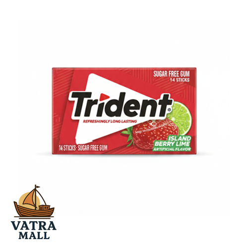 آدامس بدون قند تریدنت توت فرنگی لیمو اصل - بسته 14 عددی