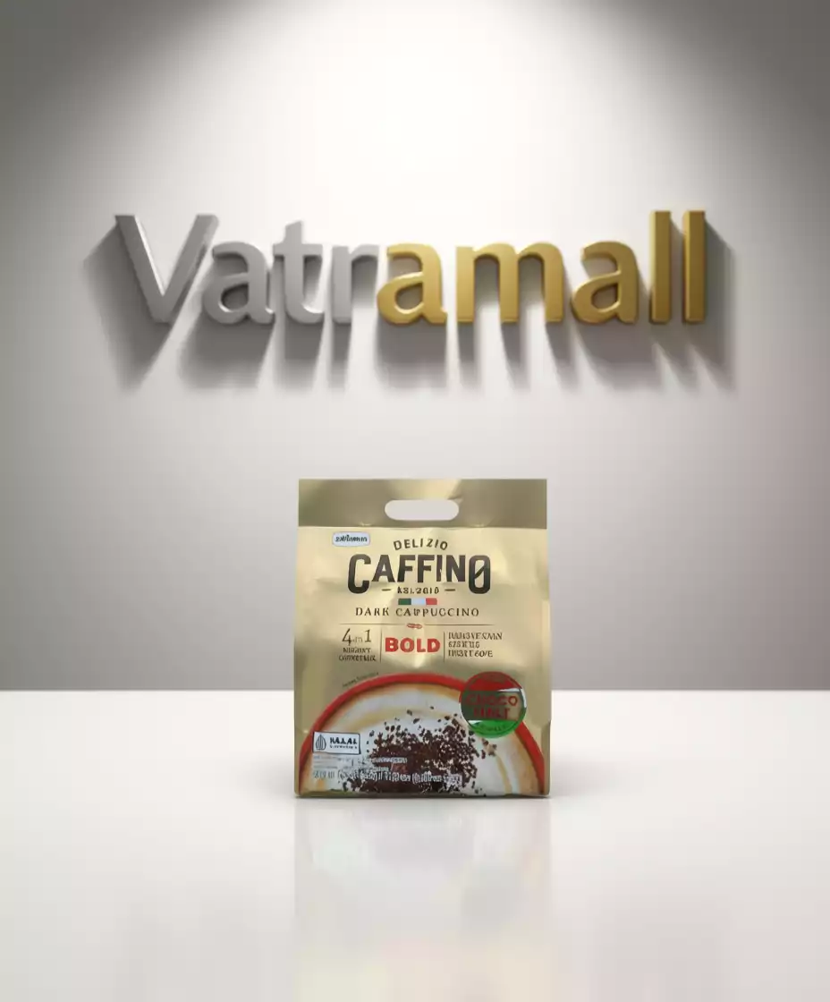 پودر قهوه فوری دلیزیو کافینو مدل دارک کاپوچینو ۴ در ۱ – طعم بولد و شکلاتی