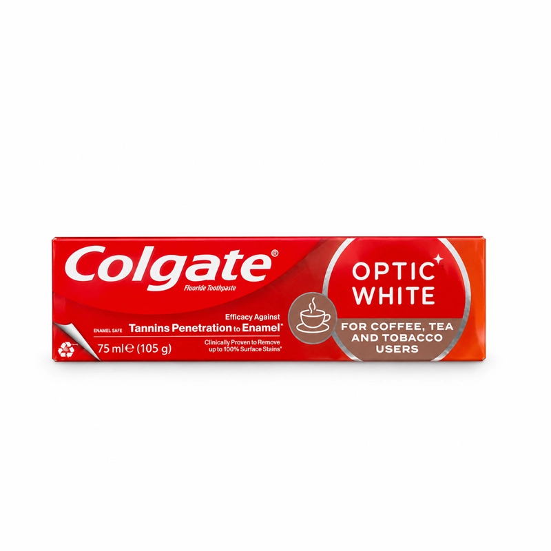 خمیر دندان کلگیت مدل OPTIC WHITE for coffee حجم 75 میلی لیتر