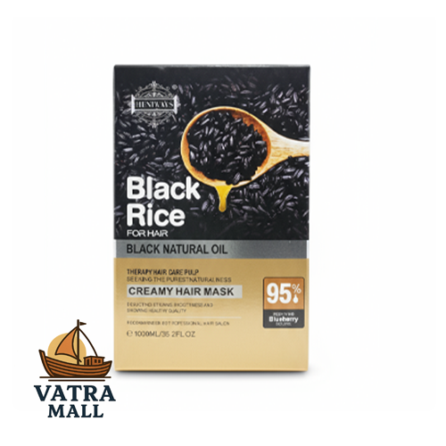 ماسک موی بلک رایس همت‌ویز با روغن طبیعی سیاه 1000 میلی‌لیتر