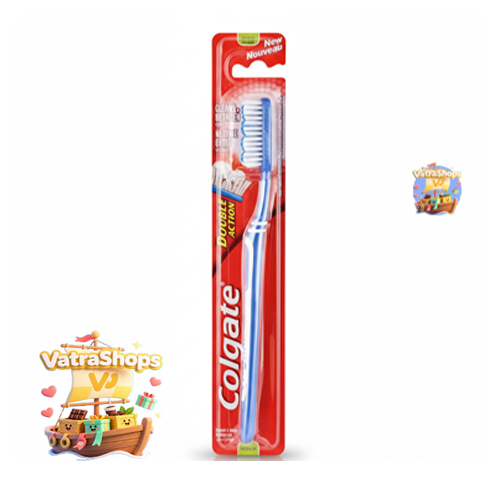 مسواک کلگیت دابل اکشن با برس متوسطColgate Double Action Clean Better Medium