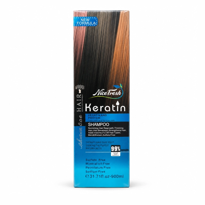 شامپو کراتین و پروتئین نایس فرش ۹۰۰ میلی‌لیتر (Nicefresh Keratin Shampoo)