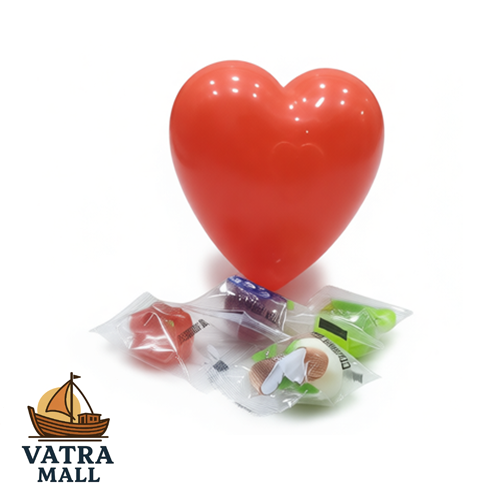 آبنبات ژله‌ای جعبه قلبی ۹۰ گرم – تنقلات میوه‌ای نرم و خوشمزه