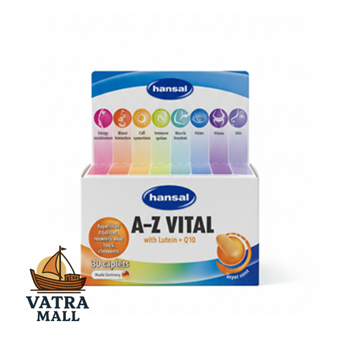 مولتی ویتامین هانسال A-Z وایتال با لوتئین و Q10 بسته 30 عددی