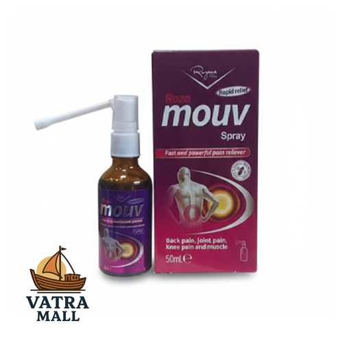 اسپری ضد درد و شل‌کننده عضلات روزا موو (Roza Mouv) | تسکین سریع دردهای عضلانی و مفصلی