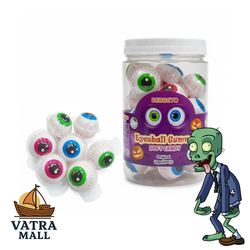 مارشمالو ژله‌ای چشم ببتو – آبنبات چشم توپی هالووینی 3۰ عددی